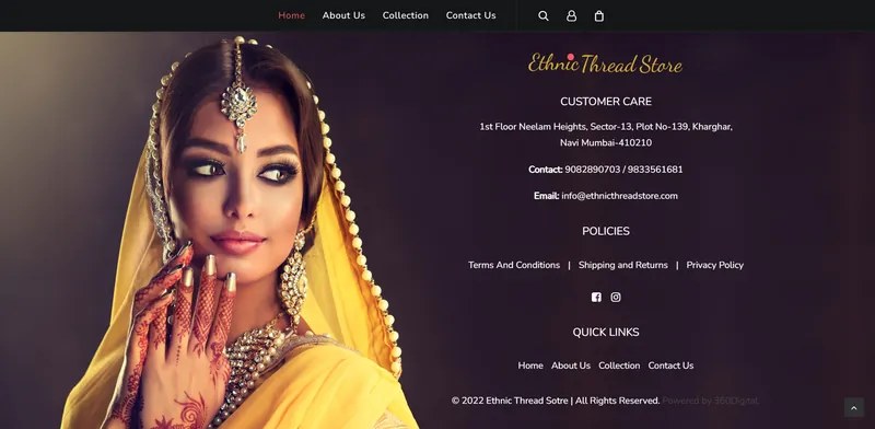 Ethnic Thread Store — website preview