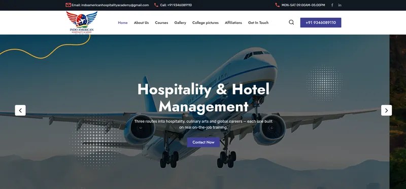 Indo American Academy — website preview