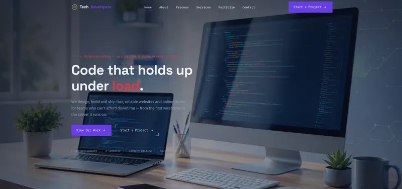 Tech Developers — website preview